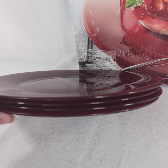 Bormioli Rocco Inca Set of 4 Charger Plates Red Glass 30.3cm 392906 Spain RARE - Picture 6 of 12
